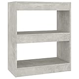 Wakects Bücherregal, feines Engineering-Holz, großer Stauraum, Bücherregal, Grau Beton für Erwachsene für Zeitschriften