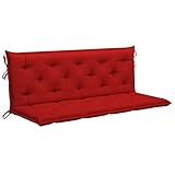 vidaXL Auflage für Hollywoodschaukel Gartenschaukel Sitzkissen Rückenkissen Sitzpolster Polster Kissen Bankkissen Bankauflage Rot 150cm Stoff