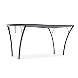 blumfeldt Palazzo Pavillon Pergola Terrassenvordach (4 x 3 m, Faltdach, Sonnenschutz, Polyester, Aluminium, stabil, Wasser- und UV-abweisend, Verschraubung am Boden möglich) schwarz-grau