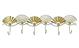 BPILOT Kleiderhaken Kleiderhaken Aus Metall, Fächerförmig, Wandgarderobenhaken, Kreative Kleiderhaken Für Eingangsbereich, Flur, Schlafzimmer, Badezimmer Almacenamiento de Ropa (Color : 6 Hook)