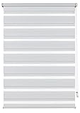 YOURSOL Doppelrollo Klemmfix ohne Bohren, Weiß, 85 x 150 cm, Fensterrollo zum Klemmen, Duorollo, Klemmrollo