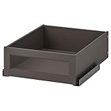 IKEA KOMPLEMENT Schublade mit gerahmter Glasfront, 50 x 58 cm, dunkelgrau