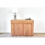 Mayaadi-Home Kommode Abaro Kernbuche Natur geölt Wohnzimmer Massivholz Wohnzimmerschrank Sideboard Stauraum Ablagefläche Mehrzweckschrank Regal Esszimmer Schlafzimmer 120x85x45 cm