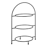 APS Serviergestell „Industrial“, Etagere, Gestell aus Metall für 3 Teller max. Ø 27 cm, innerer Ring Ø 18 cm, Größe 19,5 x 29 cm, Höhe 43 cm, Antirutsch-Füßchen (Teller nicht enthalten)