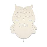 Nachtlicht Emilia die Eule Kinderzimmer-Lampe/Tauf-Geschenk oder zur Geburt/Personalisiert mit Wunsch-Name für Mädchen oder Jungen Schlummerleuchte Babyzimmer Nachtlichtlampe [Energieklasse A++]