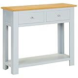 TECHPO Home Furniture Konsolentisch 83x30x73 cm Eiche massiv