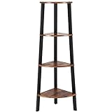 4 -Tier -Regale, offener Ausstellungsstand, Industrie -Leiter -Rack for Wohnzimmer, Heimbüro YIJIAN