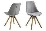 AC Design Furniture Stuhl Nadia, B: 48,5 x T:55 x H: 85 cm, Stoff, Grau