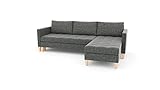 Sofini Ecksofa Oslo mit Schlaffunktion! Best Ecksofa! Couch mit Bettkästen! (Lux 06 Rechts)