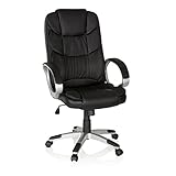 MyBuero 722300 XXL Chefsessel mit Armlehne Relax BY155 Kunstleder Schwarz Bürostuhl ergonomisch gepolstert