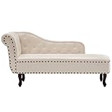 vidaXL Chesterfield Recamiere Creme Chaiselongue Loungesofa Relaxliege Sessel