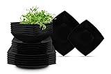 konsimo Geschirrset 6 Personen – EPIRI Teller Set Modern 18 Stück – Tafelservice - Service & Geschirrsets - Kombiservice 6 Personen - Service Set für Familie - Geschirr Schwarz Matt – Plates
