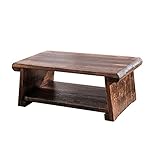 Couchtisch, zweistöckiges Regal mit Ablage, faltbarer japanischer Tatami-Tisch für Wohnzimmer Balkon Schlafzimmer (Größe: 50 x 30 x 20 cm)