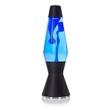 Mathmos Matt Schwarz Astro Lavalampe - Blau/Blau