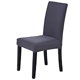 Veakii R Stuhlhussen 4 Stück Elastische Moderne Beschützer Stuhlhussen, Stuhl Abdeckungen für Haus Esszimmer Moderne Hochzeit Bouquet, Hotel, Restaurant Dekor（Grau）