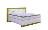 AUKONA Boxspringbett Emilie 200x200, Farbe wählen und ändern, 7 Zonen Taschenfederkern-Matratze, H2 H3 H4, Komfortschaum-Topper, Lieferung und Aufbau kostenlos