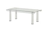 ACME Gordias Couchtisch mit Glasplatte, Weiß, Metall, 47.25' L x 23.63' W x 17.75' H