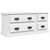 Tidyard TV-Schrank Sideboard Fernsehschrank Fernsehtisch HiFi-Schrank Medienschrank TV Tisch TV Möbel TV Board TV-Lowboard Wohnzimmertisch 100 x 35,5 x 45 cm (B x T x H) Mit 4 Schubladen