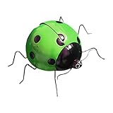 Povanjer Marienkäfer Gartendekor - Marienkäfer Hof Kunst Dekorationen aus Metall | 3D Lose Niedliche Marienkäfer Wand rustikale Skulptur Outdoor Patio Figuren Hinterhof