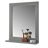 SoBuy FRG129-SG Spiegel Wandspiegel Badspiegel mit Ablage dunkelgrau BHT: 40x50x10cm