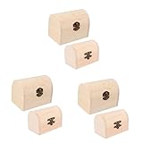 EXCEART 6 Stück Holzbogen-Aufbewahrungsbox Holz-Schmuckkästchen Verschließbare Schmuckschatulle Holzkiste Mit Deckel Schmuckhalter Geschenk-Aufbewahrungsbox Organizer Natürlich