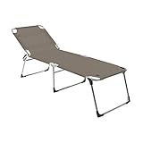 Jan Kurtz Fiam Amigo Fourty Sonnenliege, taupe Bezug Textilene Gestell Aluminium