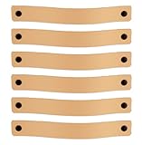 Brute Strength - Ledergriffe für Möbel - Natur - 6 Stück - 20 x 2,5 cm - Schrankgriff, Türgriff für Küche, Bad, Schränke, Kommode, Holz
