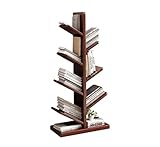 Bücherregal Bücherregal Aus Massivem Holz Mit 7 Ebenen, Baumförmig, Stehende Aufbewahrungsregale, Hohe Bücherregale, Büro, Platzsparende Bücherregale Bücherschrank Schlafzimmer Büro ( Color : Walnut ,