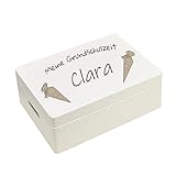 CHICCIE personalisierte Holzbox zur Einschulung 40x30x14 weiß - Erinnerungskiste