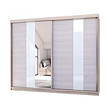 Fabryka Mebli Idźczak Schiebetürenschrank, eleganter Kleiderschrank Schrank Garderobe Spiegel Multi Multi 32 200 cm, Schlafzimmer- Wohnzimmerschrank Schiebetüren Modern Design (Sonoma/Kathult)