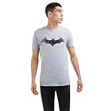 DC Comics Herren Batman - Bat Logo T Shirt, Grau (Grey Heather Hgy), L EU