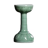 kerzenständer Kerzen Haushalt Keramik Kerzenhalter Antik Lotus Kerzenhalter Dekoration Hochtemperaturbeständig Kerzen Halter (Color : Groen, Size : A)