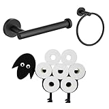 Toilettenpapierhalter 3 Stück Set Enth lt Schaf Freistehender Halter, SUS304 Edelstahl Handtuchhalter und Toilettenpapierhalter Edelstahl für Bad, Küche, Waschraum Wandhalterung