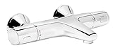 GROHE Precision Trend - Thermostat - Wannenarmatur (wassersparend, ergonomischer Metallgriff, Sicherheitsgehäuse für Verbrühhschutz, langlebig), chrom, 34227002