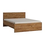 Lomadox Bett Jugendbett Doppelbett 140cm in Eiche Nb., B/H/T ca. 146,6/85/206,2 cm