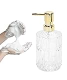 Badezimmer ZubehöR Set, 5-teilig Badezimmer Seifenspender Set, Glas Bad Set Inklusive Lotion-Seifenspender, Zahnbürstenbecher, Mundspülungsbecher, Wattestäbchen Glas, Seifenschale (Weiss-1 Stücke)