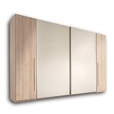 MATCH Eleganter Kleiderschrank mit viel Stauraum - Vielseitiger Schwebetürenschrank in Edelbuche Optik, Weiß - 315 x 226 x 60 cm (B/H/T)