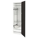 Ikea METOD/MAXIMERA Hochschrank mit Reinigungsinnenraum, 60x60x200 cm, weiß/Kungsbacka anthrazit