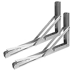 BETOOKY 2 Stück Billy-Halterung Schwarze Metallregale Zusammenklappbare Regale Robuste Wandregale Bücherregalhalterungen Metallstützhalterung Regalhalterungen Tischregalhalterungen