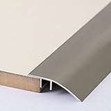 SUBECO Schwellenleiste mit glattem Übergang für Boden/Teppich/Türen,Metall-Aluminium-Einfassungsleisten,Holz zu Fliesen,anpassbar und zuschneidbar (Color : Light Grey)