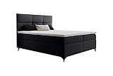 Stylefy Boxspringbett Libra 180 х 200 cm inkl. Komfortschaum Topper Webstoff Malmo New Graphit inkl. Taschenfederkernmatratze H3 Unterbau-Box: Zweigeteilte Unterbox