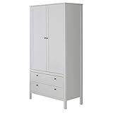 trendteam smart living Babyzimmer Kleiderschrank Schrank, 91 x 192 x 51 cm in Weiß mit viel Stauraum