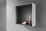 BERNSTEIN® Wandregal Arctic 480, 48 x 48 x 17,7 cm (B x H x T), Regal aus der Badmöbel-Serie Arctic, Softtouch Oberfläche, Badezimmer Regal, Vormontiert