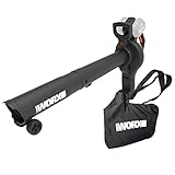 WORX WG583E.9 Akku-Laubbläser/Laubsauger 40V(2x20V) - 2 in 1 zum Laub Zusammenkehren & Aufsaugen - 35L Fangsack - ohne Akku und Ladegerät
