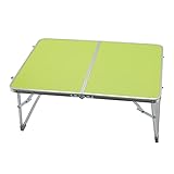 Yagosodee Campingtisch mit Packtasche,Höhenverstellbar, Aluminium 62 * 42 * 27.5für 4 Personen leicht Camping klappbarer Falttisch,für Picknick Strand im Freien(Grün)