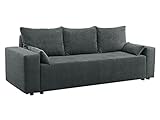 Mirjan24 Schlafsofa Lipito mit Bettkasten und Schlaffunktion, Schlafsofa 3 sitzer mit schlaffunktion, Sofa mit Bettfunktion, Schlafcouch Bettsofa, Couch, Couchgarnitur, Farbauswahl (Poso 60)