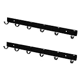 SOESFOUFU 2 Stück Wandhaken Handtuchhaken Schwarzer Handtuchhalter Edelstahl-Kleiderhaken Wand-Kleiderständer Robuster Kleiderbügel Garderobenständer Wand-Organizer