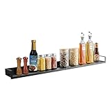 Jimtuze Regal über dem Herd | Erweiterbares Edelstahl-Gewürzregal, starkes, magnetisches, verstellbares Herdregal mit Seitensteg für Gewürzgläser, Gewürzflaschen