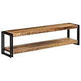 BULANED TV-Schrank, Fernsehtisch, Tv Lowboard, Fernsehschrank, Tv Bank, Tv Table, Tv Kommode, 150 x 30 x 40 cm Mango-Massivholz