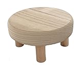 Spetebo Pflanzenhocker unbehandelt/Natur aus Echt Holz - 20x10 cm - Kleiner Deko Hocker Blumenhocker massiv